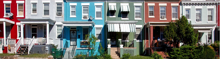 Photo of townhomes built right next to eachother 